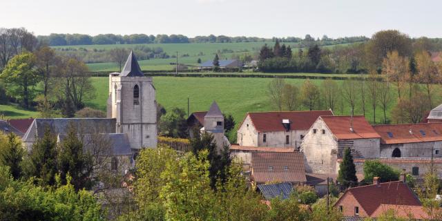 Vue du village d'Acquin-Westbécourt