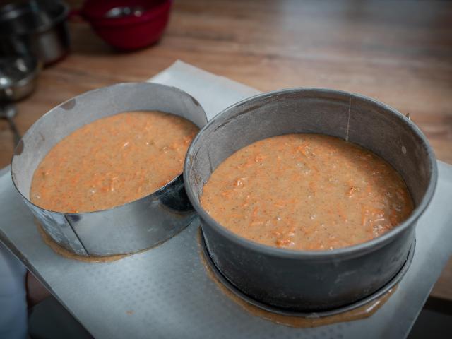 Préparation du Carrot Cake